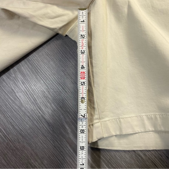 L.L. Bean Cream Flat Front Shorts with Timeless Appeal 38W - Picture 14 of 14